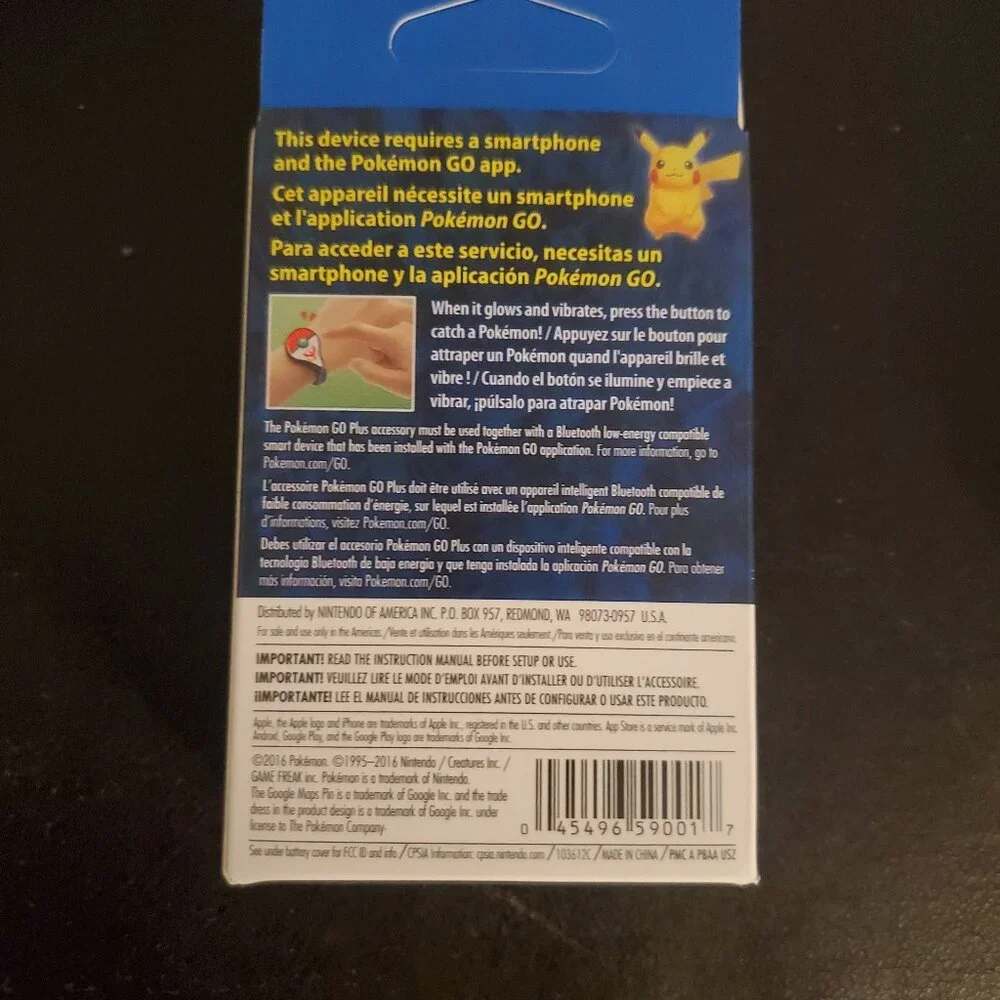 Pokemon GO Plus Bracelet Red Design Team Valor Auto Catch Bluetooth Nintendo